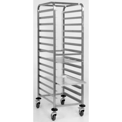 Chariot boulangerie - Inox - 14 niveaux - 600x400mm - 440x630x1650mm - KT 600 - Saro