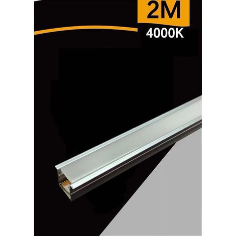 Profilo In Alluminio 2mt Completo Di Strip Led + Cover 12v 7w/mt Al-12v-2025-120