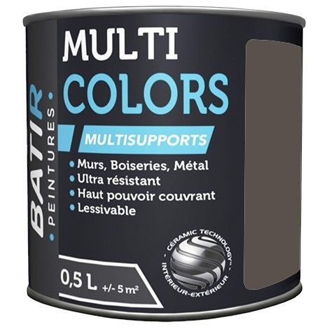 Peintures Multi Colors BÂTIR Satin Soyeux Bois vieilli 0,5 L (1/2)