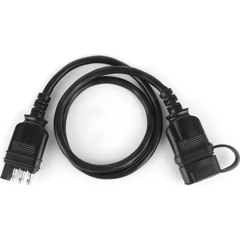 Câble d'extension plat de 81 cm (32 pouces) avec connecteurs mâle et femelle à 4 broches pour accessoires de caravanes et de camping-cars (1/5)