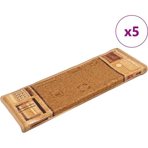 Stufenmatten Selbstklebend 5 Stk. 65x21x4 cm Beige vidaXL