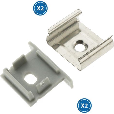 Pack 2 Tapones et 2 Grapas pour Perfil LM3767 - Ledme - LM3767A (1/2)