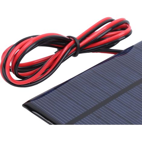 DC12V 150mA Solarmodul mit Epoxidharzbeschichtung + 1 Meter rotes und schwarzes Kabel (1/5)