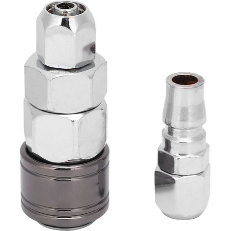 2 Pièces Connecteur Auto-Blocage Acier Allié pour Tuyau Pneumatique 20SP+20PP (1/5)