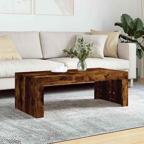 vidaXL Coffee Table Smoked Oak 102x50x36 cm Engineered Wood (1/5)
