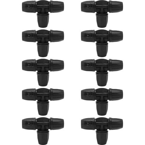 Lot de 10 raccords de tuyau cannelés 8/11 avec verrouillage pour irrigation goutte à goutte de jardin (1/5)