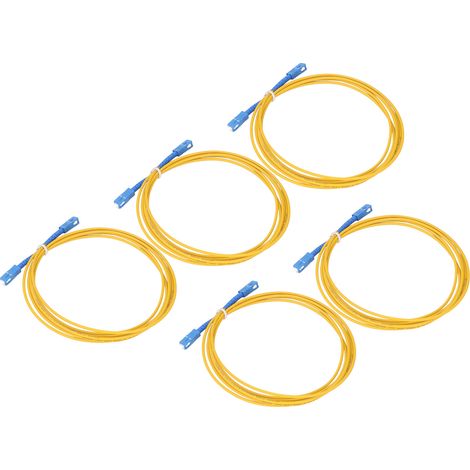 Lot de 5 câbles d'extension à fibre optique monomode gainés LSZH, qualité opérateur