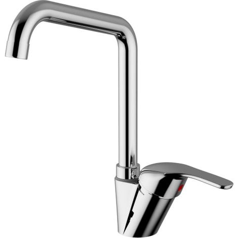 Teorema - Miscelatore Lavello Canna Squadra Cromato - Serie: Golf Plus (1/2)