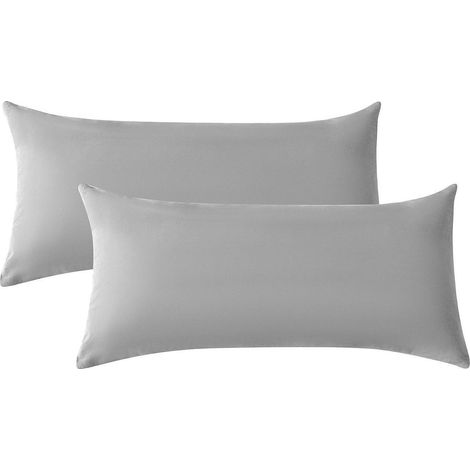 Bettwäsche-Set 2-teilig 40x80cm Grau, gewaschene Baumwolle, Leinenstruktur