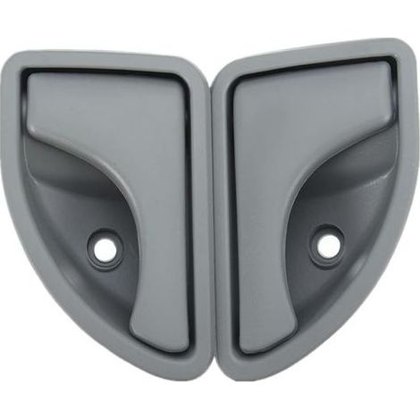 Poignée de porte intérieure avant gauche et droite compatible avec Re-nault Kangoo I 1997-2007 Twingo I 1993-2007 - Type A Gris à gauche et à droite (1/5)