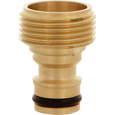 3/4"-Wasserschlauchadapter (Außengewinde) Schneller und einfacher Wasserschlauchanschluss Gewindeanschluss Messing Matt (1/4)