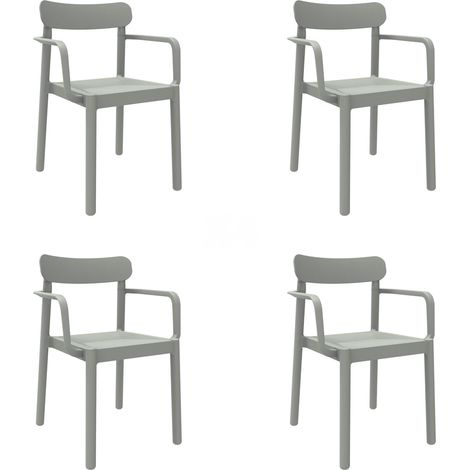 Sillas con brazos Elba garbar plástico verde (Pack de 4) (1/5)