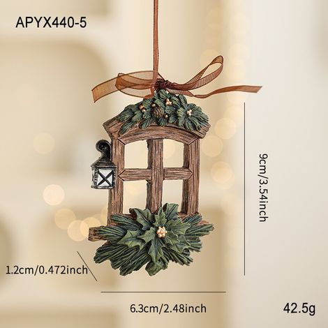 Décoration de Noël en résine peinte, suspension pour sapin avec cloche rétro en relief, ornement coloré style cartoon, accessoire festif pour maison et fête (1/5)