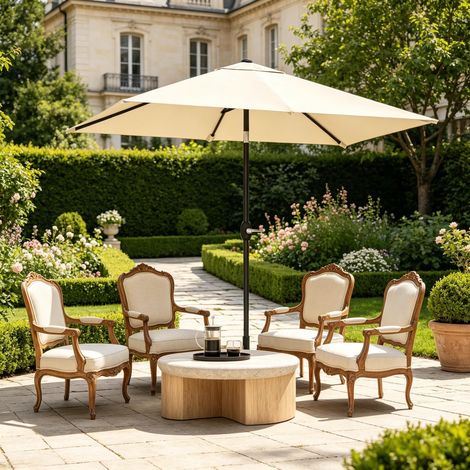 Parasol de balcon à grande toile pour jardin et piscine - Toile de rechange pour parasol d'extérieur, résistante aux UV et aux intempéries (toile seule sans pied ni structure)