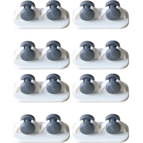 Stück Mini-Selbstkleberollen, kleine selbstklebende Kunststoffräder für Möbel, Behälter, Servierwagen, Tische, Hocker, Aufbewahrungsbehälter (Weiß, Einwegrolle) (1/5)