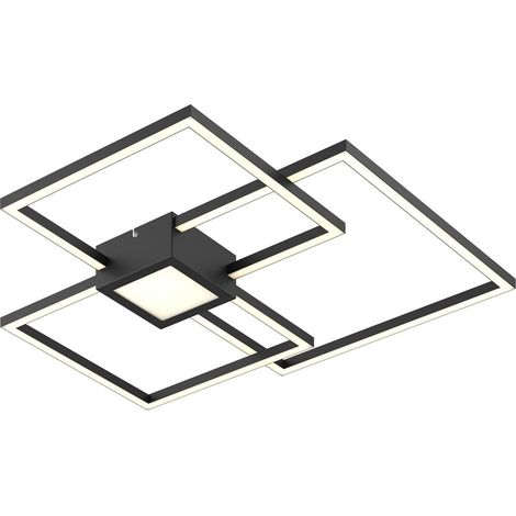 [NEUWERTIG] B-Ware Lindby Deckenlampe Deckenleuchte LED Duetto anthrazit quadratisch Aluminium (1/2)