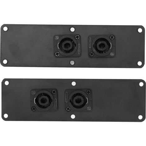 Plaque de connexion double pour haut‑parleur avec 2 connecteurs Cannon, compatible enceintes 6‑18 pouces