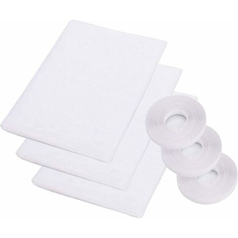 Kit de mosquitera para ventana DIY 150x130cm (x3) Tiras adhesivas de 10 mm, malla blanca resistente -ULISEM (1/5)