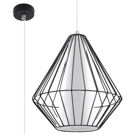 Lampada a sospensione Demi nero 28x130x28cm Sollux (1/7)