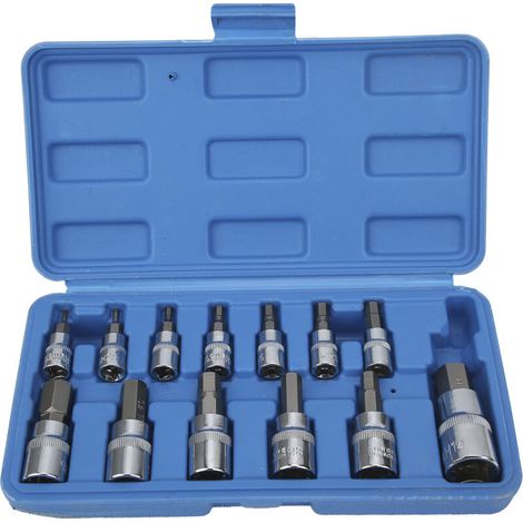 Set di bussole esagonali quadrate con chiave quadrata - 1/4 di pollice, 3/8 di pollice, 1/2 pollice - Attrezzi per la manutenzione auto con cassetta degli attrezzi (1/5)