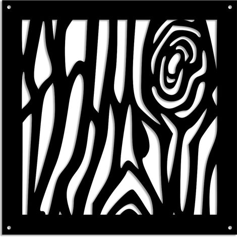 WOOD - Pannello in PVC traforato - Parasole - Misura: 48x48 cm - Colore: nero