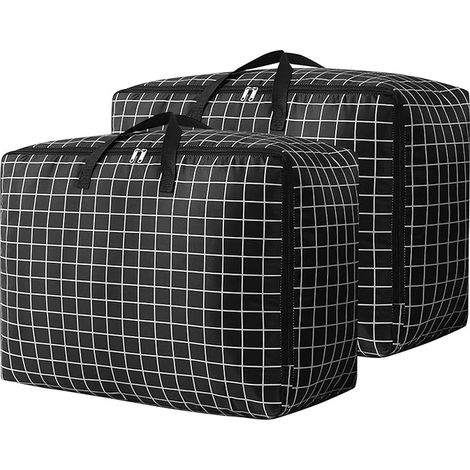 2er-Pack große Aufbewahrungstaschen mit Reißverschluss, Aufbewahrungstaschen für Bettdecken, Kleidung, Wohnmobile, Aufbewahrungstaschen (70 x 30 x 50 cm) (1/5)