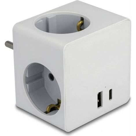 Delock 11501 Multipresa a cubo Bianco 1 pz. (1/5)