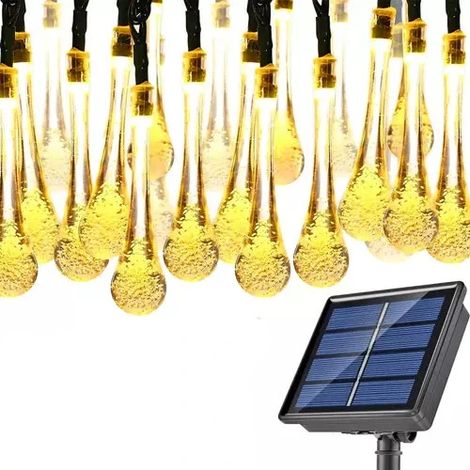 LED-Gartenlichterkette, Solar, 5 m, warmweiß