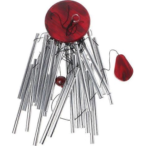 Carillon à vent d'église en argent, 27 tubes, cloches, décorations suspendues pour jardin (1/5)