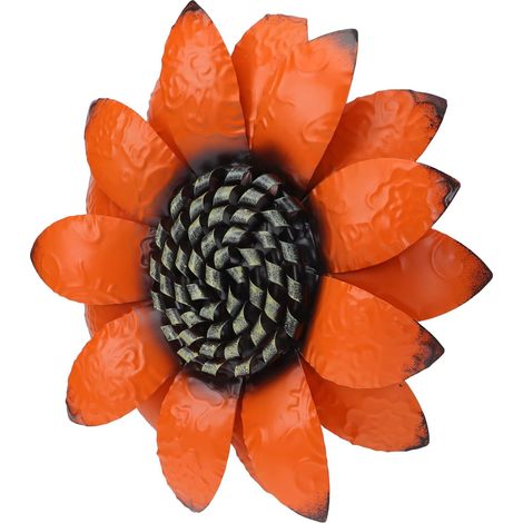 murale pratique HOOWIFFY avec tournesols réalistes en fer