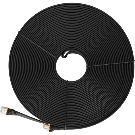 Câble Ethernet Cat8, débit de transmission de 40 Gbit/s, 2000 MHz, câble Internet haut débit pour PC, routeur, PS5 et PS3, longueur 25 m.