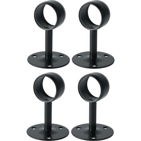 Support Tringle À Rideaux Auto-Adhésif - Sans Perçage - Pour Surfaces Lisses - 2 Paires (1/5)