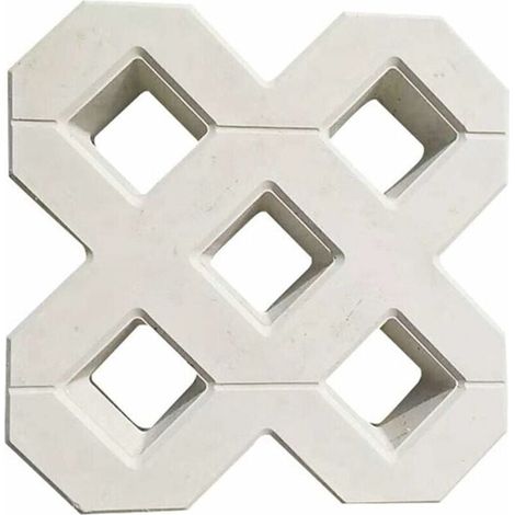 Pflasterform, Betonplattenform, DIY quadratischer Gartenweg, Beton, Kunststoff, Pflasterstein, Propylen, Pflasterform, Gehweg, Gartengebäude, Zubehör, Betonform (40 x 40 cm) (1/4)