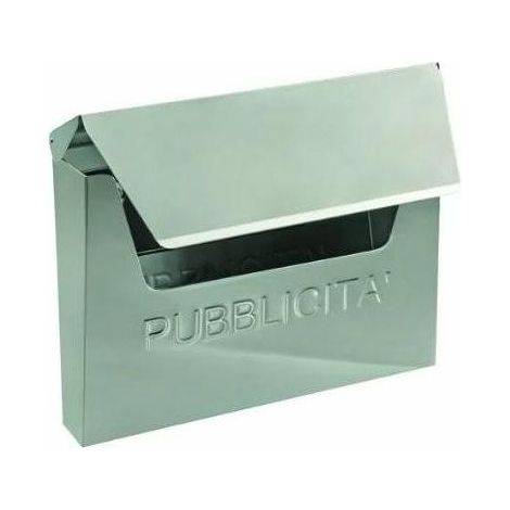 BLINKY 27376-10 City Cestino per Pubblicita' in Acciaio Inox con Apertura a Tetto Bascolante colore Inox