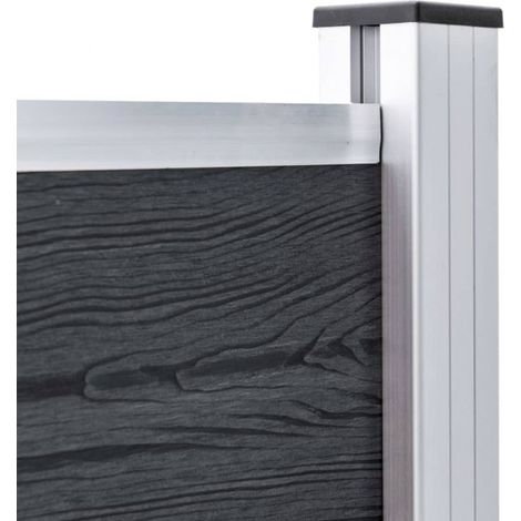 vidaXL Garden Fence WPC 180x105 cm Grey