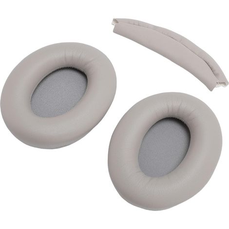 Kit de Coussinets pour Serre-tête WH-1000XM3, Coussins pour Casque Supra-Auriculaire avec Coussinets en Cuir Protéiné Souple Et Mousse À Mémoire De Forme De Rechange (Brun Clair) (1/5)