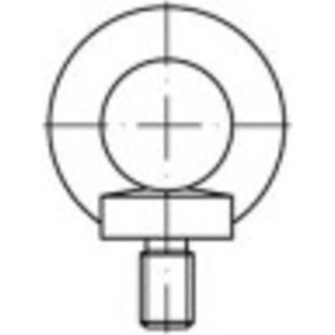 TOOLCRAFT 1061334 Golfari maschi M10 DIN 580 Acciaio inox A2 1 pz.