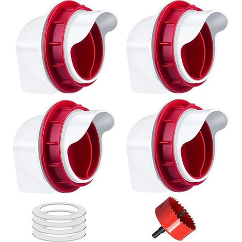 Port Chicken Feeder, Automatic Chicken Feeder, DIY Poultry Feeder Gravity Kit for Buckets Bins (1/3)