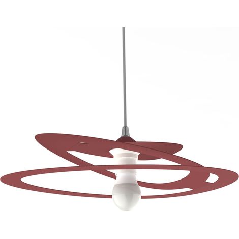 LUMICOM DILATE Sospensione, 1X E27, max 42W, metallo, rosso cowhide, D.40cm (1/4)
