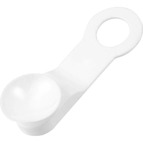 Lot de 2 lève-abattants de toilettes en TPR lavable et réutilisable, poignée pour siège de toilette, accessoire de salle de bain, blanc (1/5)