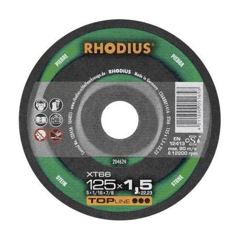 DISQUE À TRONÇONNER Ø185MM RHODIUS XT68 204623