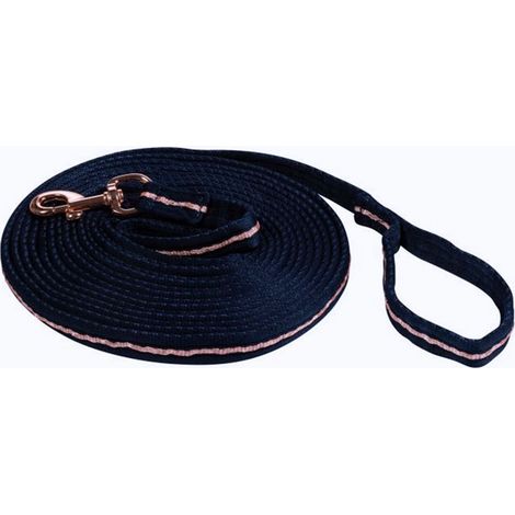 800 cm, blu navy /rosa oro 6948: Acht Meter Länge mit Rosegold Glamour Modell Karabiner (1/2)