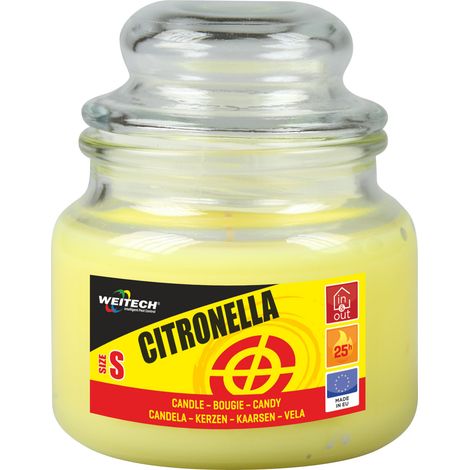 Weitech Zitronella Kerze, 90 g für 25 Stunden - zur Abwehr von Mücken (1/4)