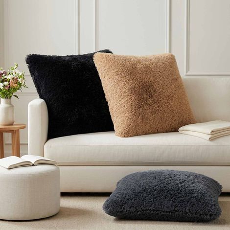 vidaXL Federa 6 pcs HEERLEN Antracite 65 x 65 cm Fleece PV