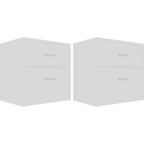 Maison Exclusive - Mesitas de noche 2 uds madera contrachapada bl (1/5)
