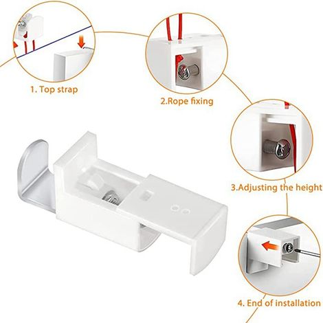 Taille L, accessoires pour supports de stores plissés, accessoires d'installation et de fixation de stores plissés, accessoires pour cintres de rideaux.