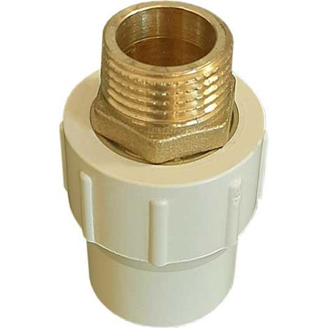 Enlace Terminal Reducido Rosca Macho CPVC PN25  Cobre ''CU'': DN20-1/2"