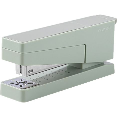 Agrafeuse à bras pivotant – Capacité de 20 feuilles, agrafeuse de bureau rotative à 360 degrés – Agrafeuse de bureau antidérapante, verte (1/5)