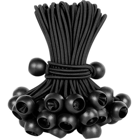 Set di tenditori per teloni da 50 pezzi, tenditore per teloni con sfera, cinghie di prolunga, gomma per teloni, gomma per tende, cinghie di prolunga per fissare tende da campeggio, teloni, articoli pe