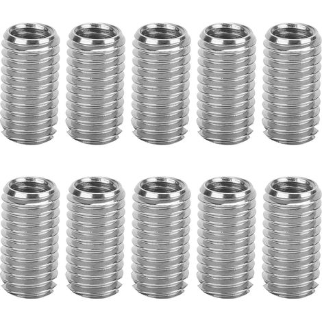 [JAMAIS UTILISÉ]10pcs Intérieur M6  1.0 Extérieur M8  1.25 Longueur 15mm Inserts Filetés à Fente (1/5)